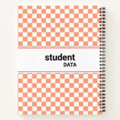 Boho Checkerboard Binder | Trendy Back to School  Notitieboek (Achterkant)