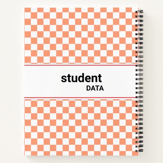 Boho Checkerboard Binder | Trendy Back to School Notitieboek (Achterkant)
