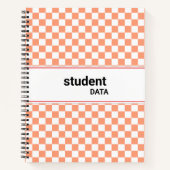 Boho Checkerboard Binder | Trendy Back to School  Notitieboek (Voorkant)