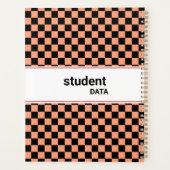 Boho Checkerboard Binder | Trendy Terug naar Schoo Planner (Achterkant)