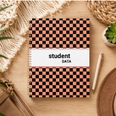 Boho Checkerboard Binder | Trendy Terug naar Schoo Planner