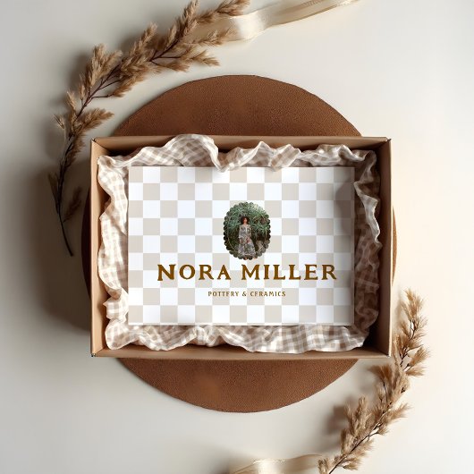 Boho Checkered Pattern Order - Dank u voor uw foto Bedankkaart