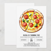 Boho Cheese Pizza Verjaardag Kaart (Voorkant / Achterkant)