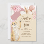 Boho Cheetah Savanna Verjaardag Kaart (Voorkant)