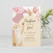 Boho Cheetah Savanna Verjaardag Kaart (Staand voorkant)