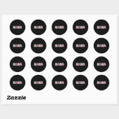 Boho Cherry Oma Nana Halloween kostuum Ronde Sticker (Vel)