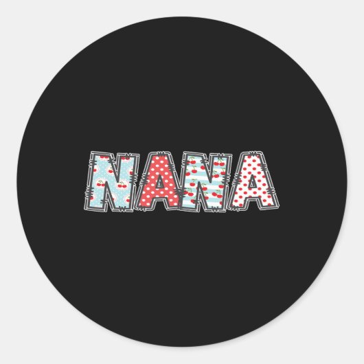 Boho Cherry Oma Nana Halloween kostuum Ronde Sticker (Voorkant)