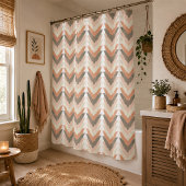 Boho Chevron Douchegordijn