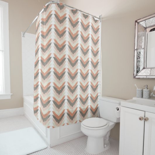 Boho Chevron Douchegordijn (In situ)