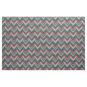Boho Chevron Pattern | Blauwgroen, Koraal & Crème Stof (Fat Quarter)