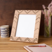 Boho Chevron Pattern Sage Geometric Wood Pri Gegraveerde Lijstjes (Links)