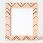 Boho Chevron Pattern Sage Geometric Wood Pri Gegraveerde Lijstjes (Voorkant)