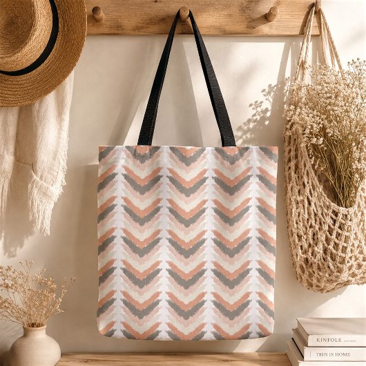 Boho Chevron Tote Tas