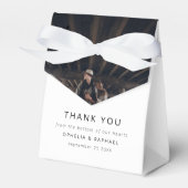 Boho Chic 2 foto overlay dank u bruiloft Bedankdoosjes (Voorkant Zijde)