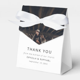 Boho Chic 2 foto overlay dank u bruiloft Bedankdoosjes