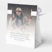 Boho Chic 2 foto overlay dank u bruiloft Bedankdoosjes (Achterkant)