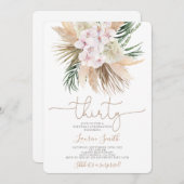 Boho Chic 30th Birthday Uitnodiging (Voorkant / Achterkant)