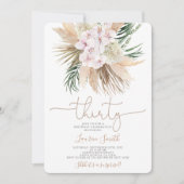 Boho Chic 30th Birthday Uitnodiging (Voorkant)