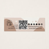 Boho chic aardetoon Sieraden maker Qr logo earring Mini Visitekaartjes (Achterkant)