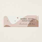 Boho chic aardetoon Sieraden maker Qr logo earring Mini Visitekaartjes (Voorkant)