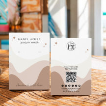 Boho chic aardetoon Sieraden maker Qr logo earring