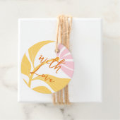 Boho Chic Abstract Kleurrijk Modern Bloem Bruiloft Bedankjes Labels (In situ)