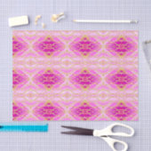 Boho Chic Abstract Pink en Gold Pattern Tissuepapier (Craft)