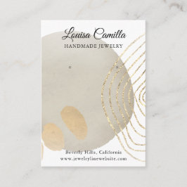 Boho Chic Abstracte oorringen Display Kaart Visitekaartje