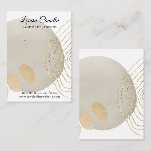 Boho Chic Abstracte oorringen Display Kaart Visitekaartje (Voorkant / Achterkant)