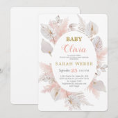 Boho chic anthurium floral girl douche kaart (Voorkant / Achterkant)