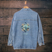 Boho Chic Aqua Blauwgroen en Blue Mandala met Init Denim Jacket