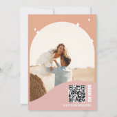 Boho Chic Arch Modern Retro Vrijgezellenfeest Kaart (Achterkant)