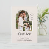 Boho Chic Arch Photo Script Overlay Afstuderen Aankondiging (Staand voorkant)