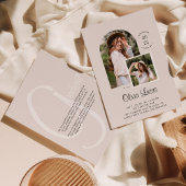 Boho Chic Arch Photo Script Overlay Afstuderen Aankondiging