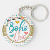 Boho Chic Arrows Girly Romantic Shabby Sleutelhanger (Achterkant)