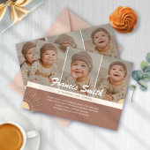 Boho Chic Baby Boy Onederful 1st Verjaardag Foto Kaart