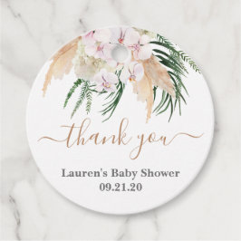 Boho Chic-Baby shower Bedankjes Labels