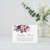 Boho Chic Baby shower Display Shower Informatiekaartje (Staand voorkant)