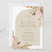 Boho Chic Baby shower Invitation Kaart (Voorkant)