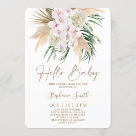 Boho Chic Baby shower Invitation Kaart