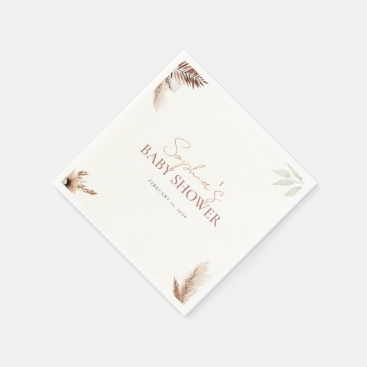 Boho Chic - Baby shower - Papier Napkin Servet (Hoek)