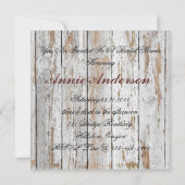 boho chic barn wood rustige country bruiloft kaart (Achterkant)