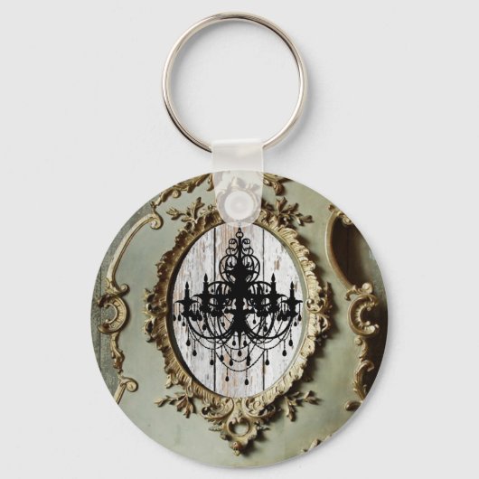 boho chic barn wood rustige country bruiloft sleutelhanger (Voorkant)