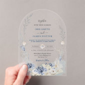 Boho Chic Beach Bestemming Hampton Wedding Arch Acryl Uitnodigingen (Insitu (Draagbaar))