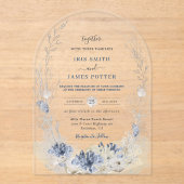 Boho Chic Beach Bestemming Hampton Wedding Arch Acryl Uitnodigingen (Voorkant)