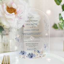 Boho Chic Beach Bestemming Hampton Wedding Arch Acryl Uitnodigingen