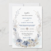 Boho Chic Beach Bestemming Hampton Wedding Kaart (Voorkant)