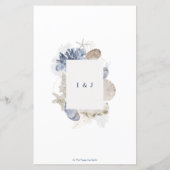 Boho Chic Beach Bestemming Hampton Wedding Menu (Achterkant)