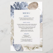 Boho Chic Beach Bestemming Hampton Wedding Menu (Voorkant)