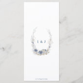 Boho Chic Beach Bestemming Hampton Wedding Menu (Achterkant)